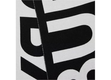 Burberry Logo Wool Jacquard Scarf Black