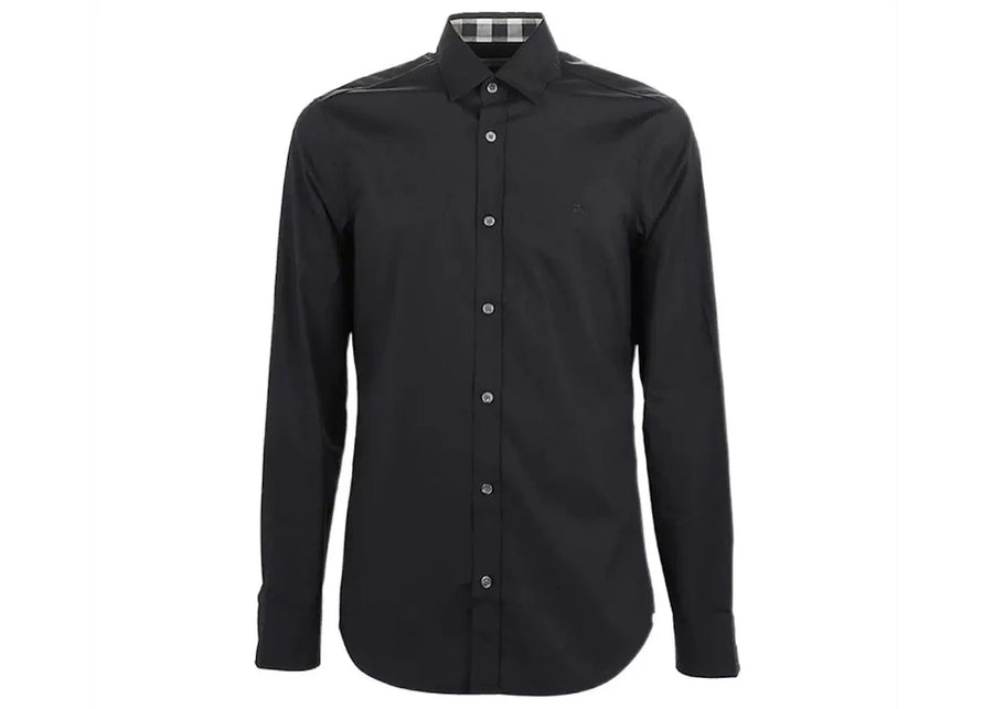 Chemise Burberry à manches longues et logo noire