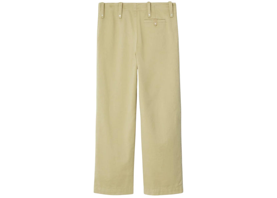 Pantalon décontracté Burberry beige, coupe ample