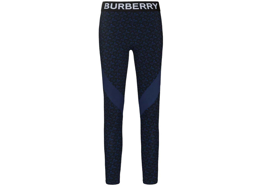 Leggings taille haute bleus Burberry Madden Logo