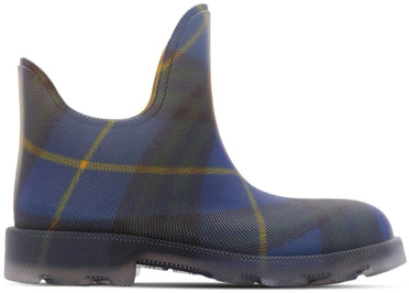 Bottines Burberry Marsh à carreaux bleu et jaune