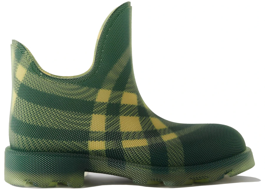 Bottines Burberry Marsh à carreaux vertes