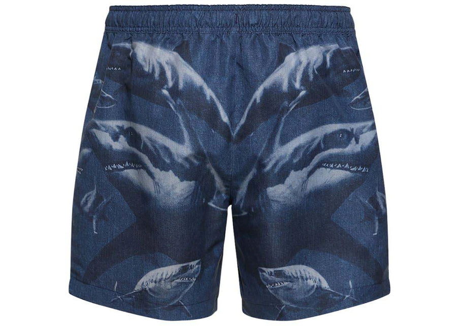 Short de bain Burberry Martin Block bleu