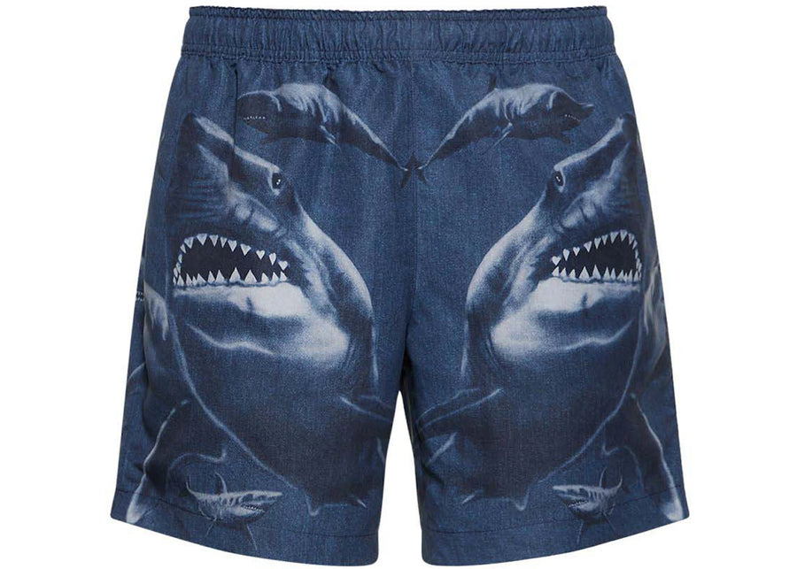 Short de bain Burberry Martin Block bleu
