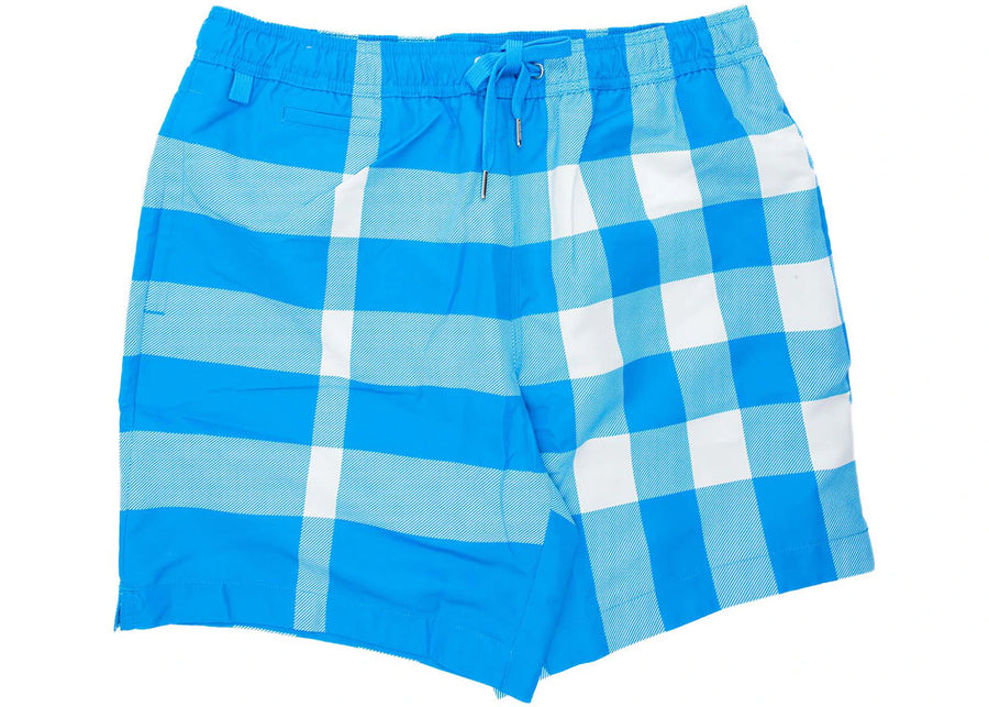 Short de bain à carreaux géants Burberry Martin bleu
