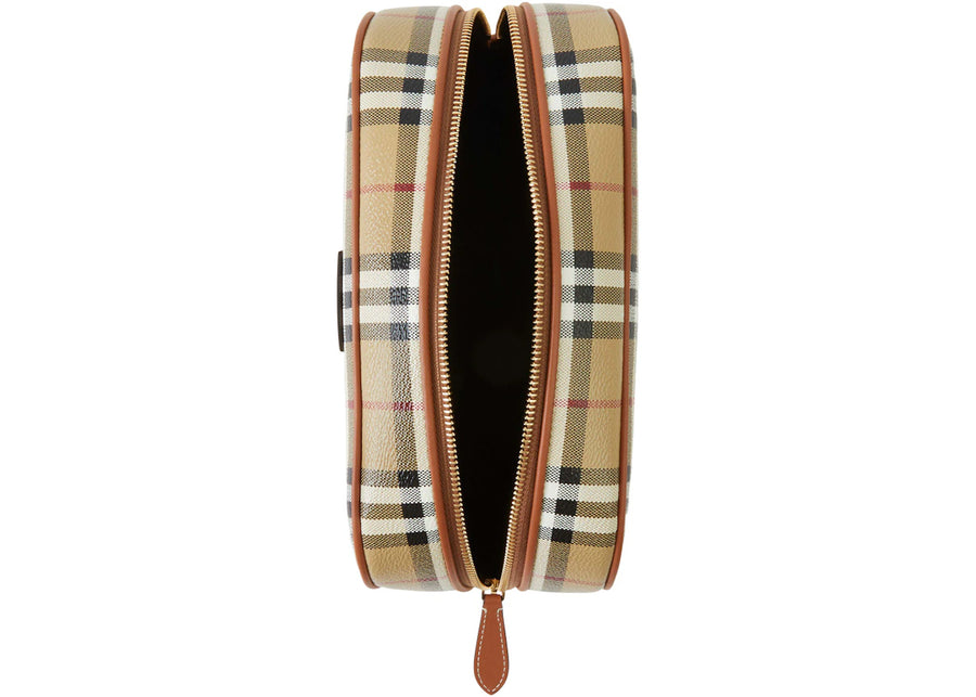 Burberry Medium Check Travel Pouch Archive Beige