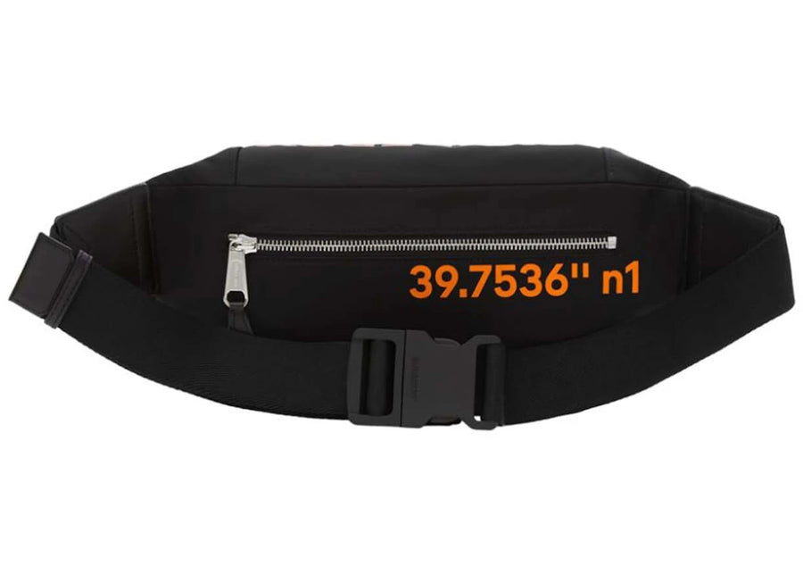 Burberry Medium Coordinates Belt Bag Black/Orange