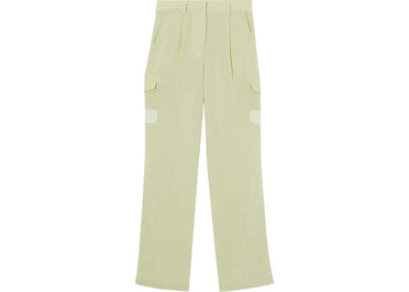 Burberry Mid-Rise Silk Trousers Mist Green