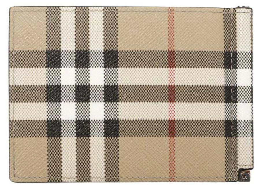 Pince à billets Burberry (80841761) Portefeuille à carreaux beige