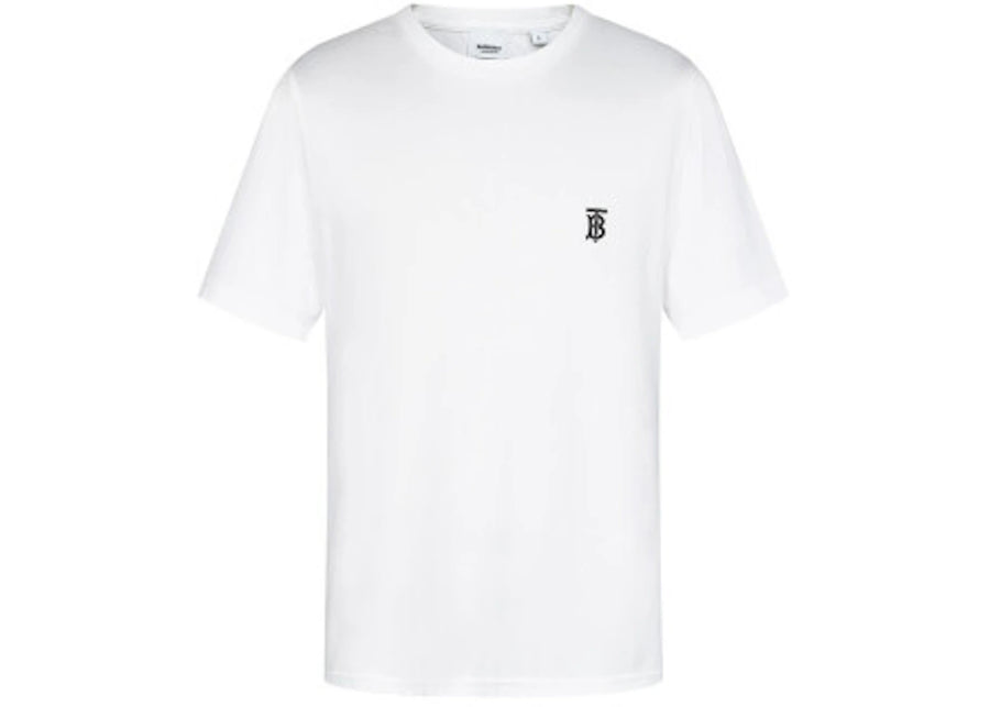 T-shirt blanc Burberry à motif monogramme