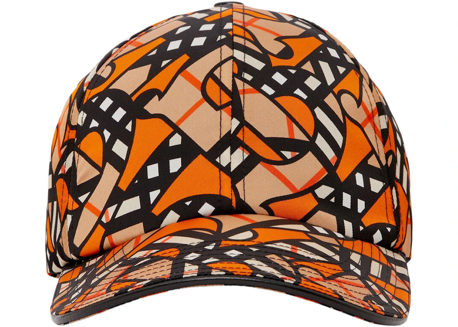 Casquette de baseball Burberry à monogramme orange