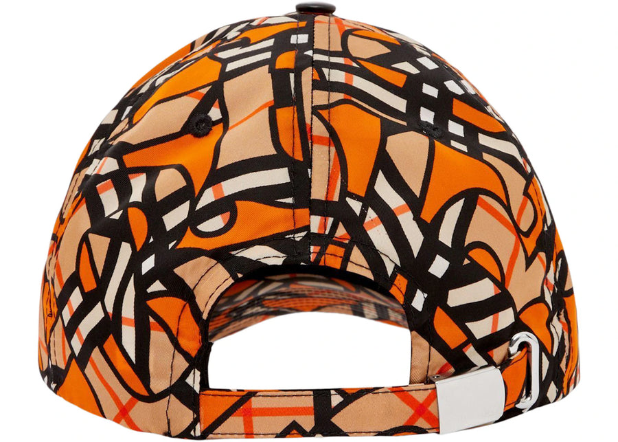 Casquette de baseball Burberry à monogramme orange