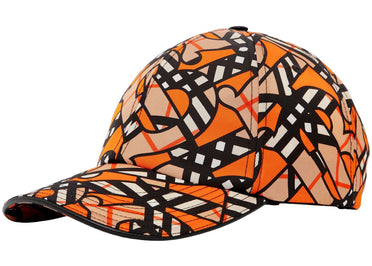 Casquette de baseball Burberry à monogramme orange