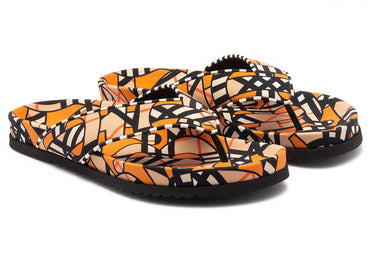Burberry Monogram Print Sandal Orange White