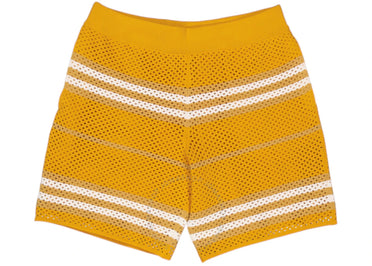 Burberry Morriss Icon Stripe Pointelle Knit Shorts Marigold
