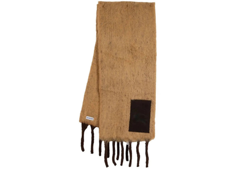 Écharpe Burberry Mu en alpaga brossé marron cerf