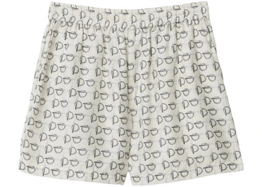 Boxer Burberry en soie de mûrier argentée et blanche