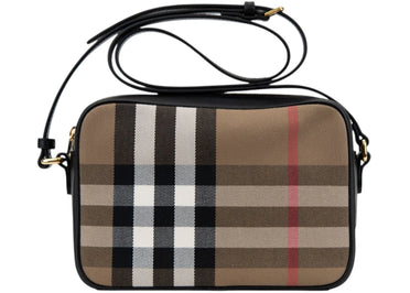 Burberry Nova Check Camera Bag Black
