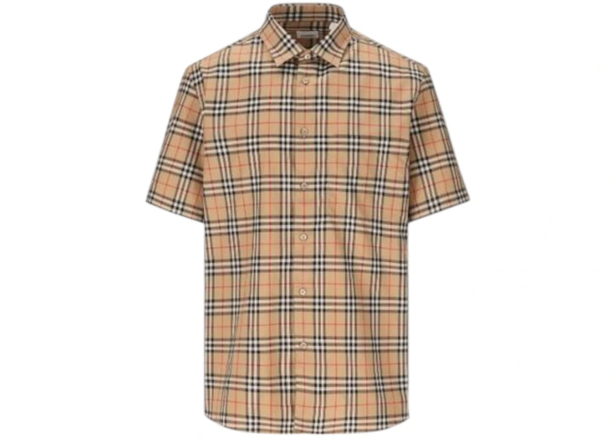 Chemise en coton à carreaux Burberry Nova, beige archive