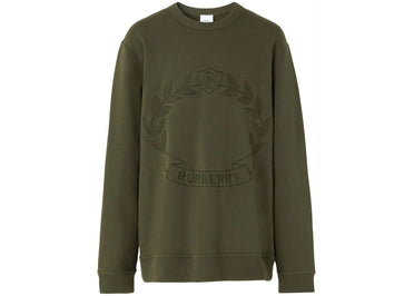 Burberry Oak Leaf Crest Embroidered Sweatshirt Green