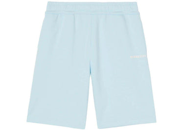 Burberry Organic Cotton Logo Shorts Pale Blue