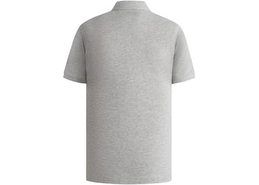 Polo Burberry Oxford gris/noir avec logo brodé