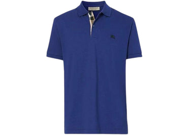 Polo Burberry Oxford bleu avec logo brodé