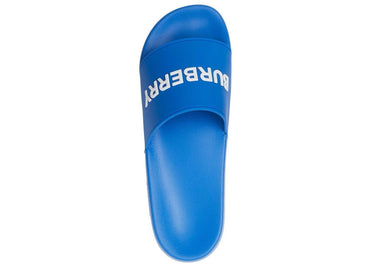 Sandales de piscine Burberry bleues et blanches