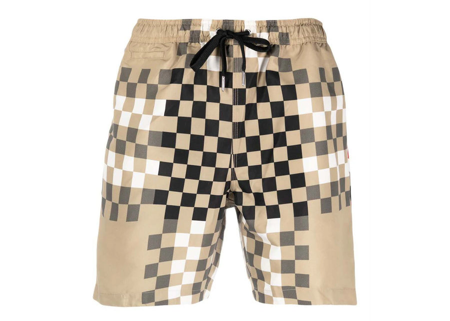 Short de bain à cordon de serrage imprimé Burberry à carreaux