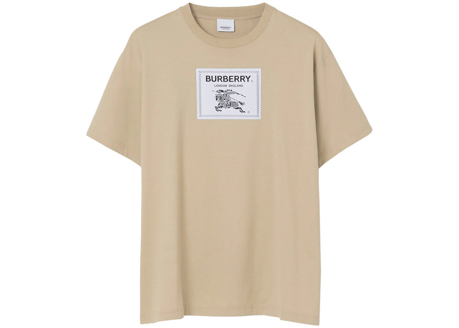 T-shirt en coton Burberry Prorsum Label, couleur fauve doux