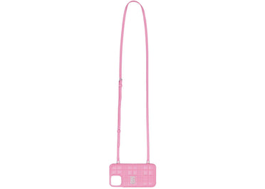 Étui pour iPhone 13 Pro Burberry Lola en cuir d'agneau matelassé avec dragonne, rose primevère