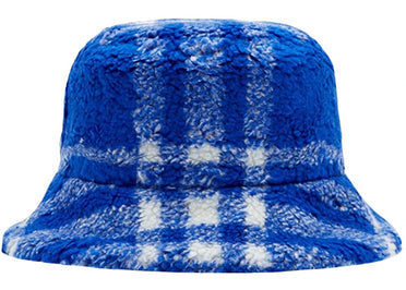 Bob réversible Burberry en polaire à carreaux noirs/noirs