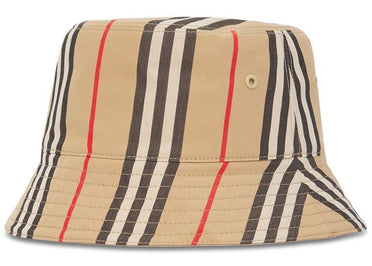 Burberry Reversible Icon Striped Bucket Hat Beige