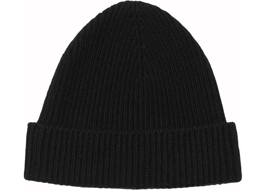 Bonnet Burberry en cachemire côtelé noir