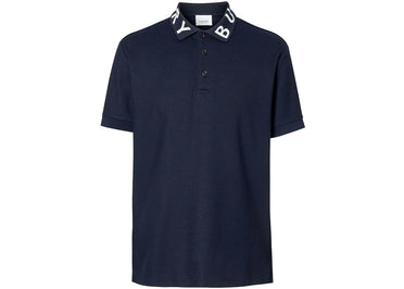Polo Burberry Ryland à col logo bleu marine