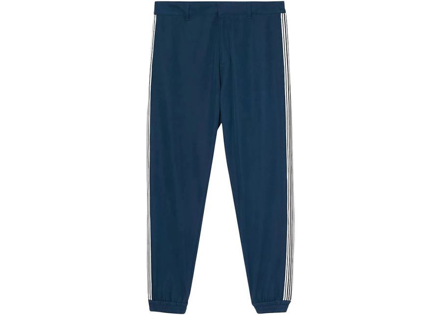 Pantalon de survêtement Burberry à rayures latérales bleu/blanc