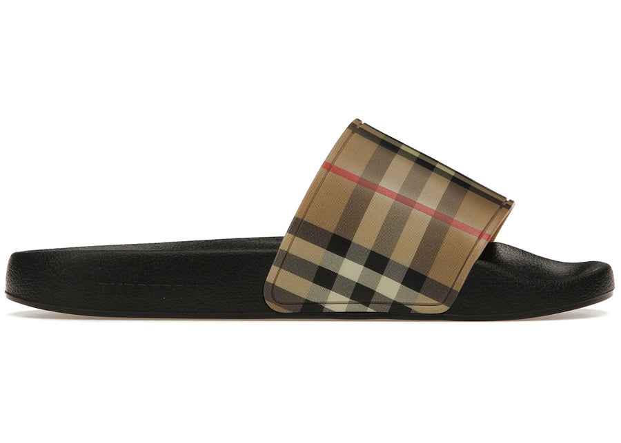 Sandales Burberry à carreaux beige (Femme)