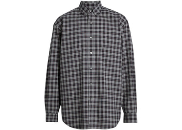 Chemise Burberry à petits carreaux en coton, bleu marine/blanc/rouge