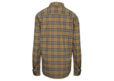 Chemise à petits carreaux Burberry marron
