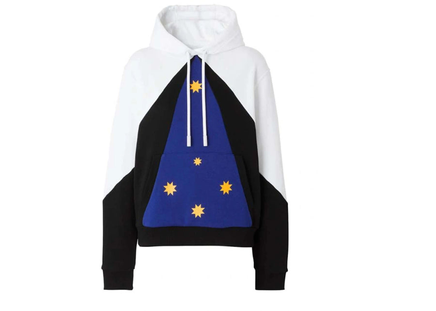 Sweat à capuche Burberry Southern Cross bleu et blanc