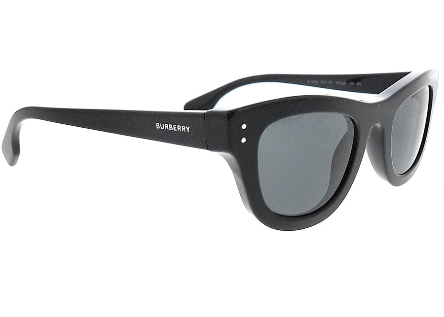 Lunettes de soleil carrées Burberry à carreaux marine (0BE4352 394787)