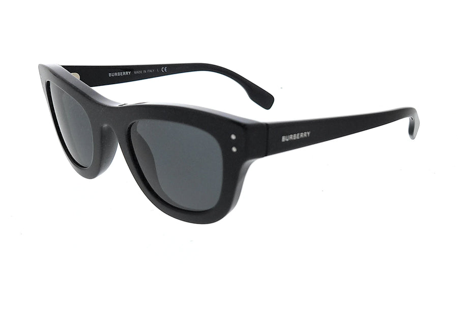 Lunettes de soleil carrées Burberry à carreaux marine (0BE4352 394787)