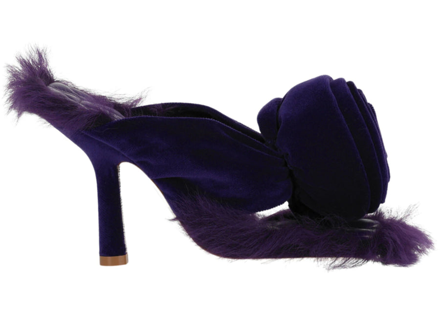 Sandales à talons Burberry Step Rose Velvet violettes (Femme)