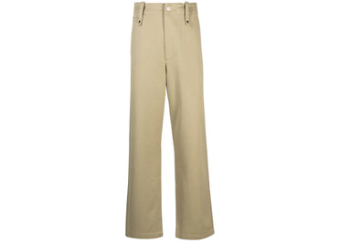 Pantalon Burberry beige à jambes droites et coupe ample