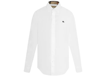 Chemise Burberry en popeline de coton stretch blanche