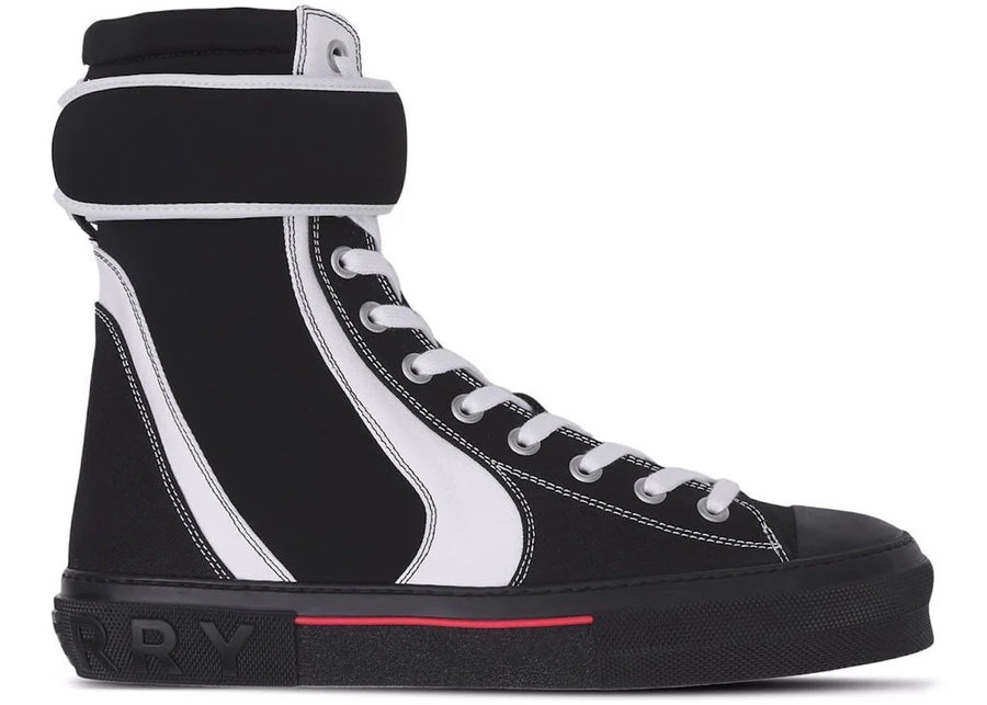 Baskets montantes Burberry Sub noires à lacets
