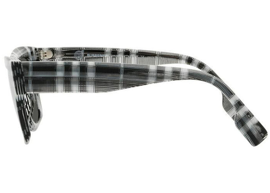 Lunettes de soleil Burberry Ernest à monture carrée à carreaux noirs et blancs (40823051)