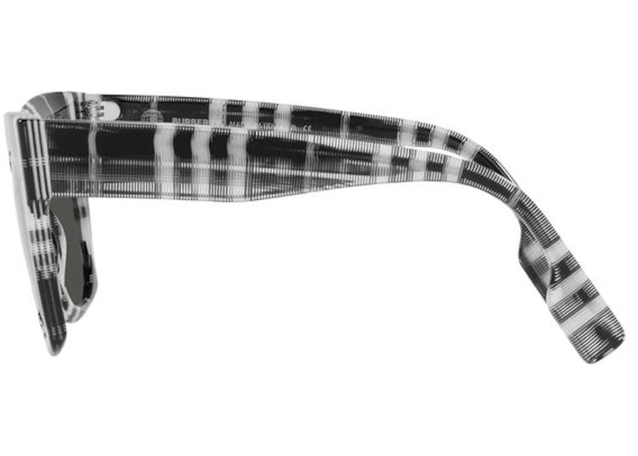 Lunettes de soleil Burberry Kitty à carreaux noirs et blancs (40823221)