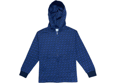 Sweat à capuche zippé Burberry TB à imprimé monogramme, bleu roi profond