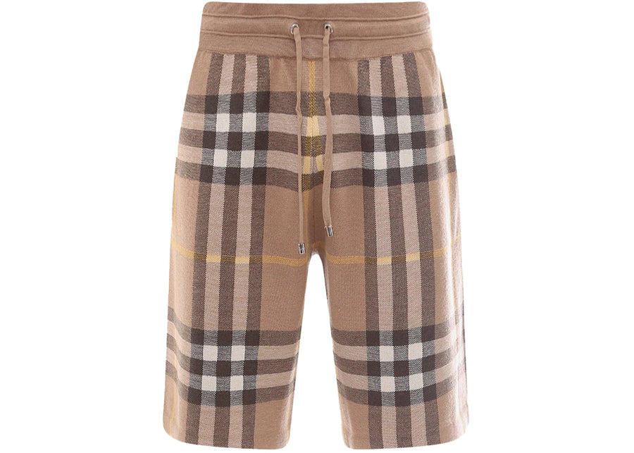 Bermuda beige à motif tartan Burberry